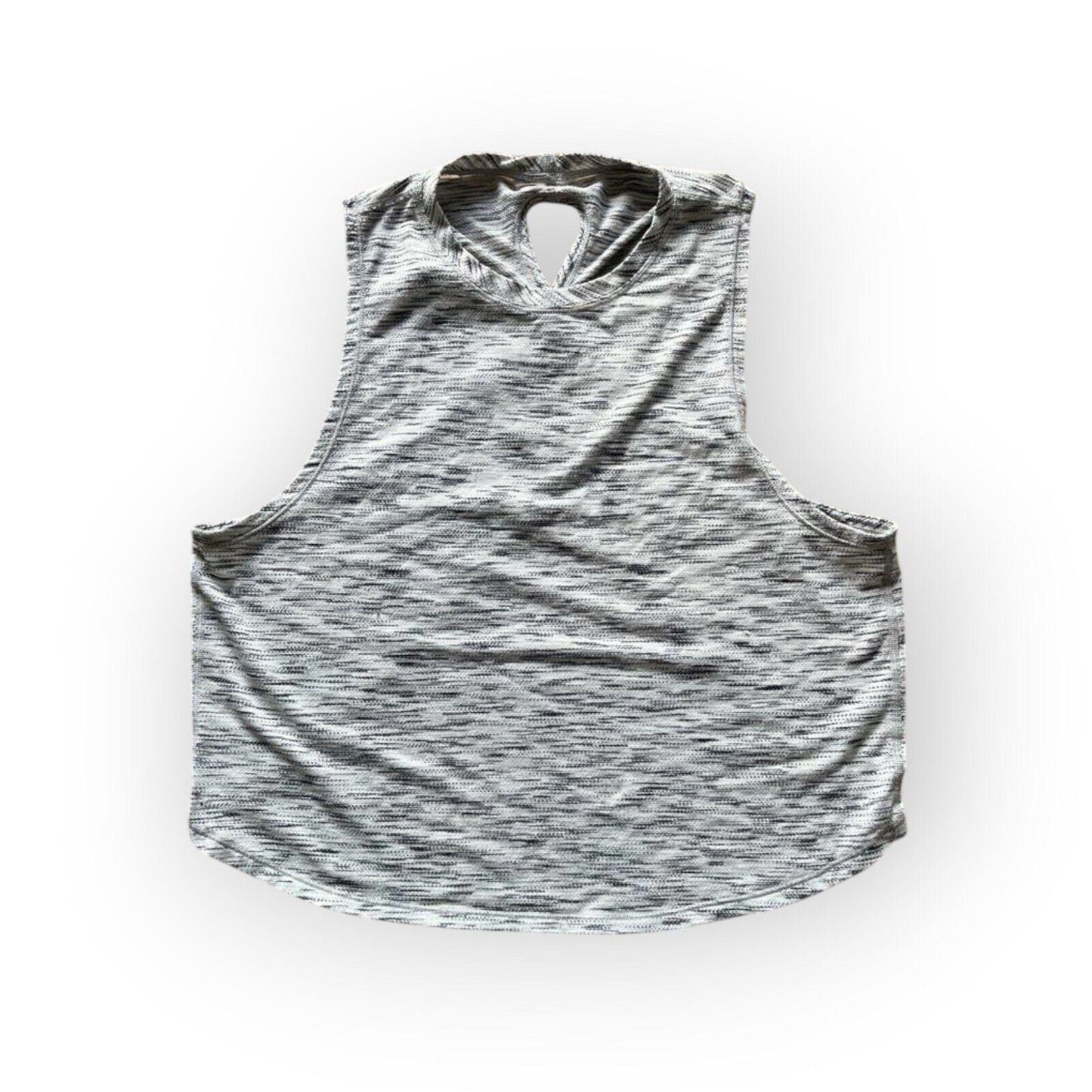 LULULEMON FAST AS LIGHT MUSCLE TANK TIGER SPACE DYE BLACK WHITE AUS 10 / US 6