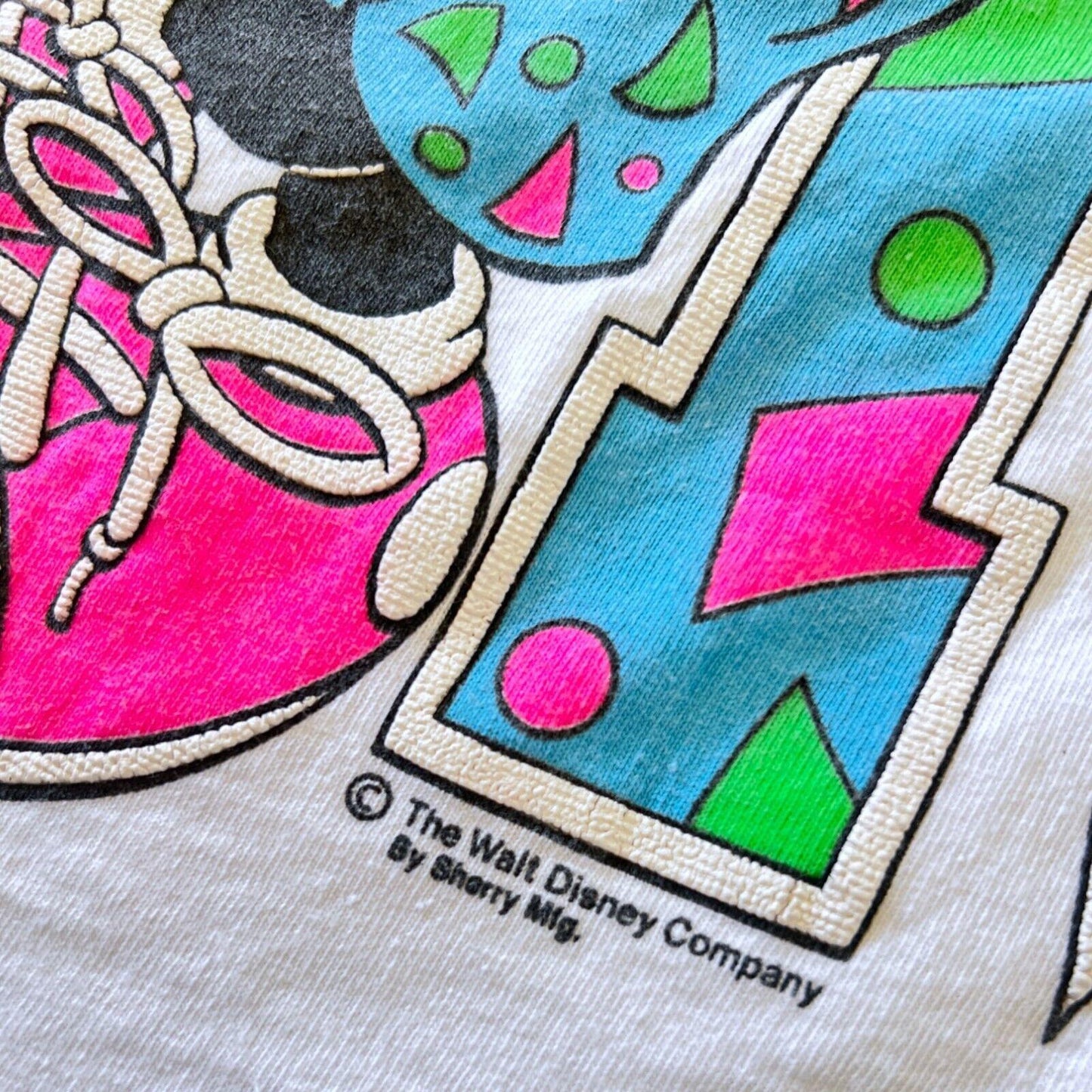 VINTAGE 80'S MICKEY MOUSE DISNEY CROP TOP – WHITE TEE UNISEX LARGE