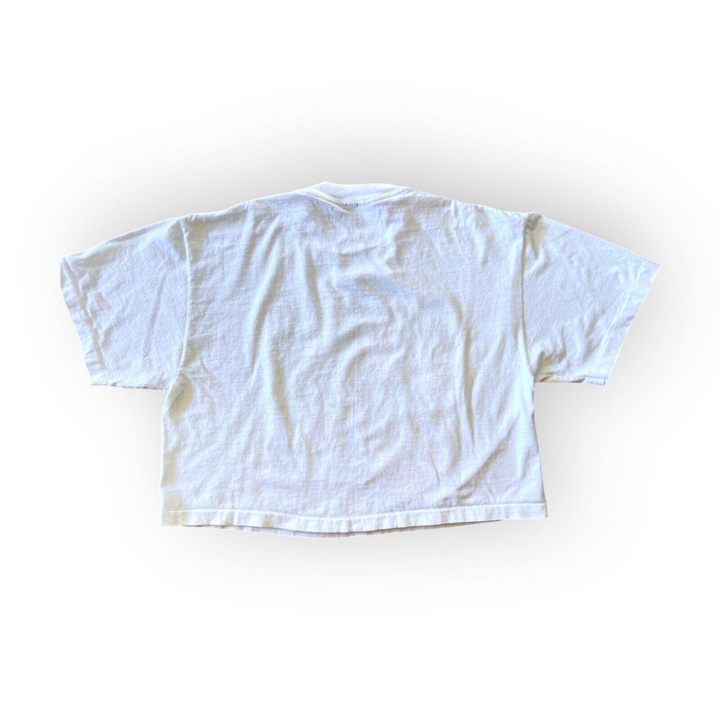 VINTAGE 80'S MICKEY MOUSE DISNEY CROP TOP – WHITE TEE UNISEX LARGE