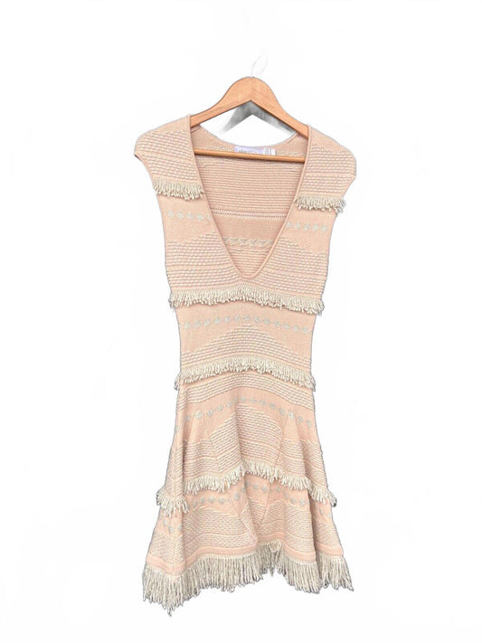 Alice McCall Love Like Laughter Dress Size 8 Pink Knit Deep Scoop Neckline