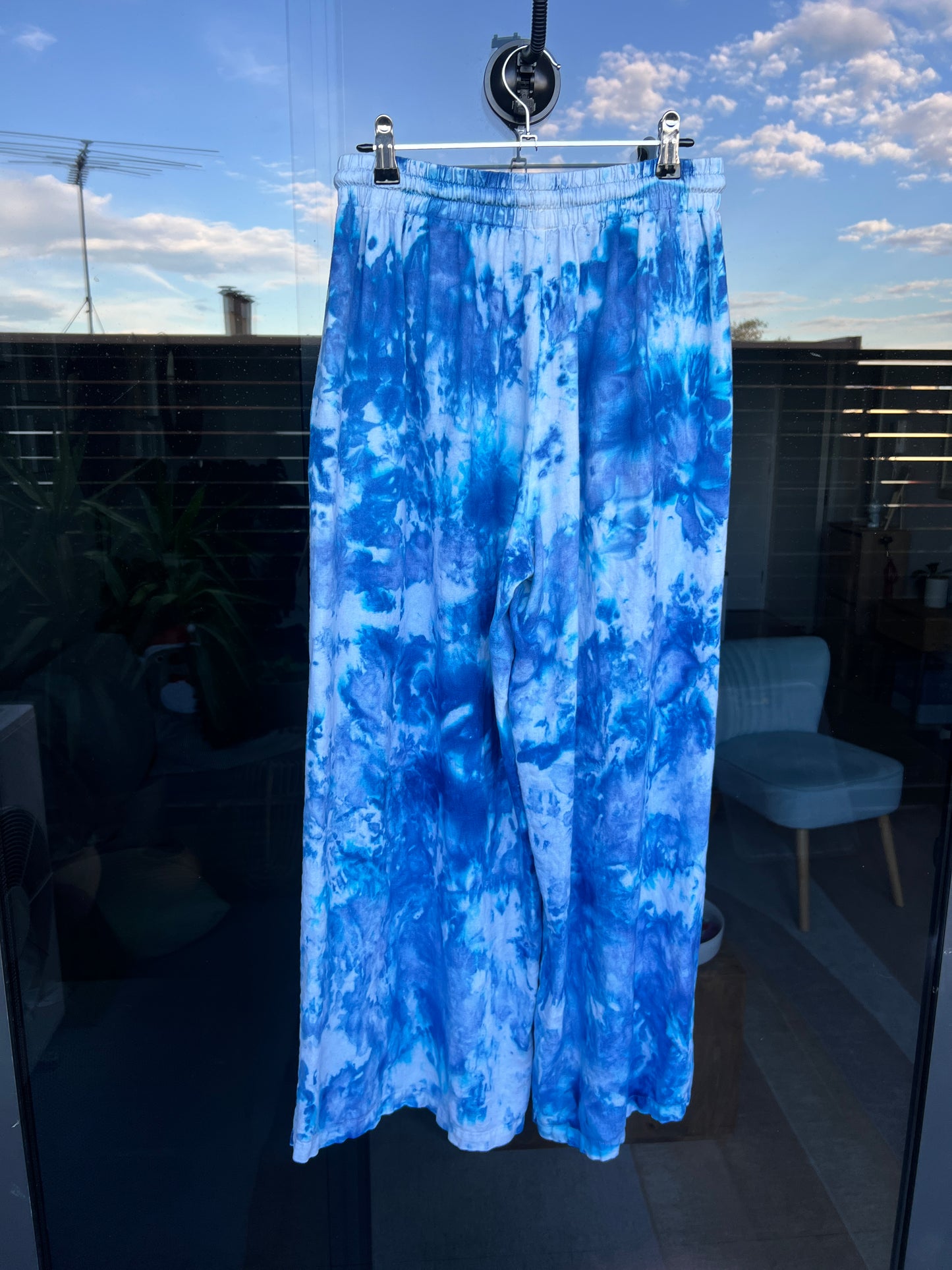 Ice-dye iceburg wide leg pant - M