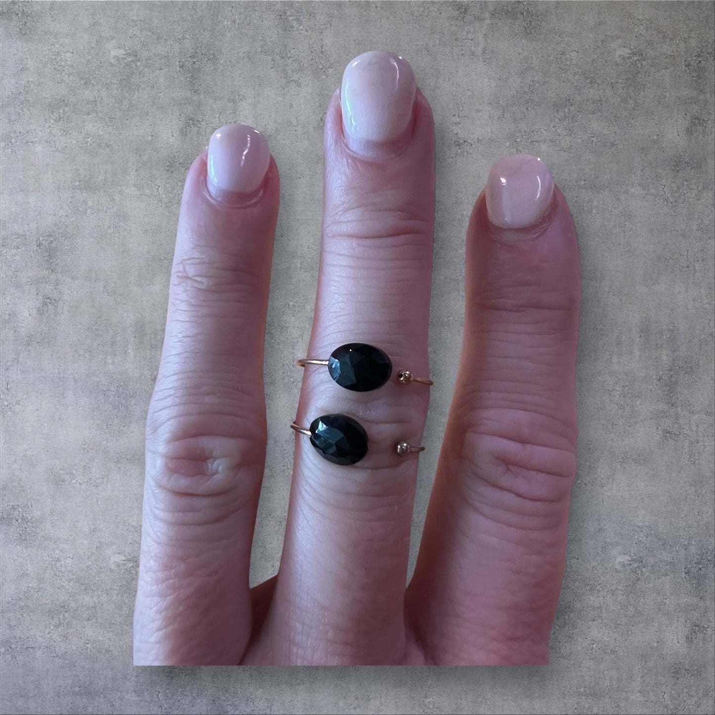 Japan- black adjustable ring