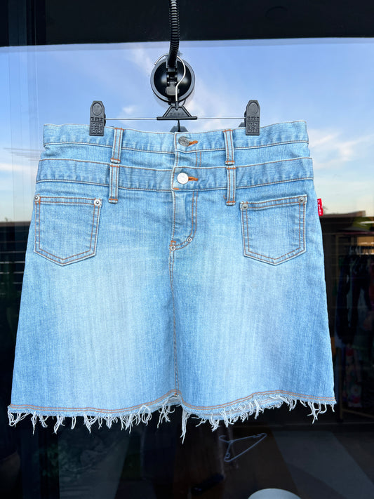 x-girl double denim skirt- S