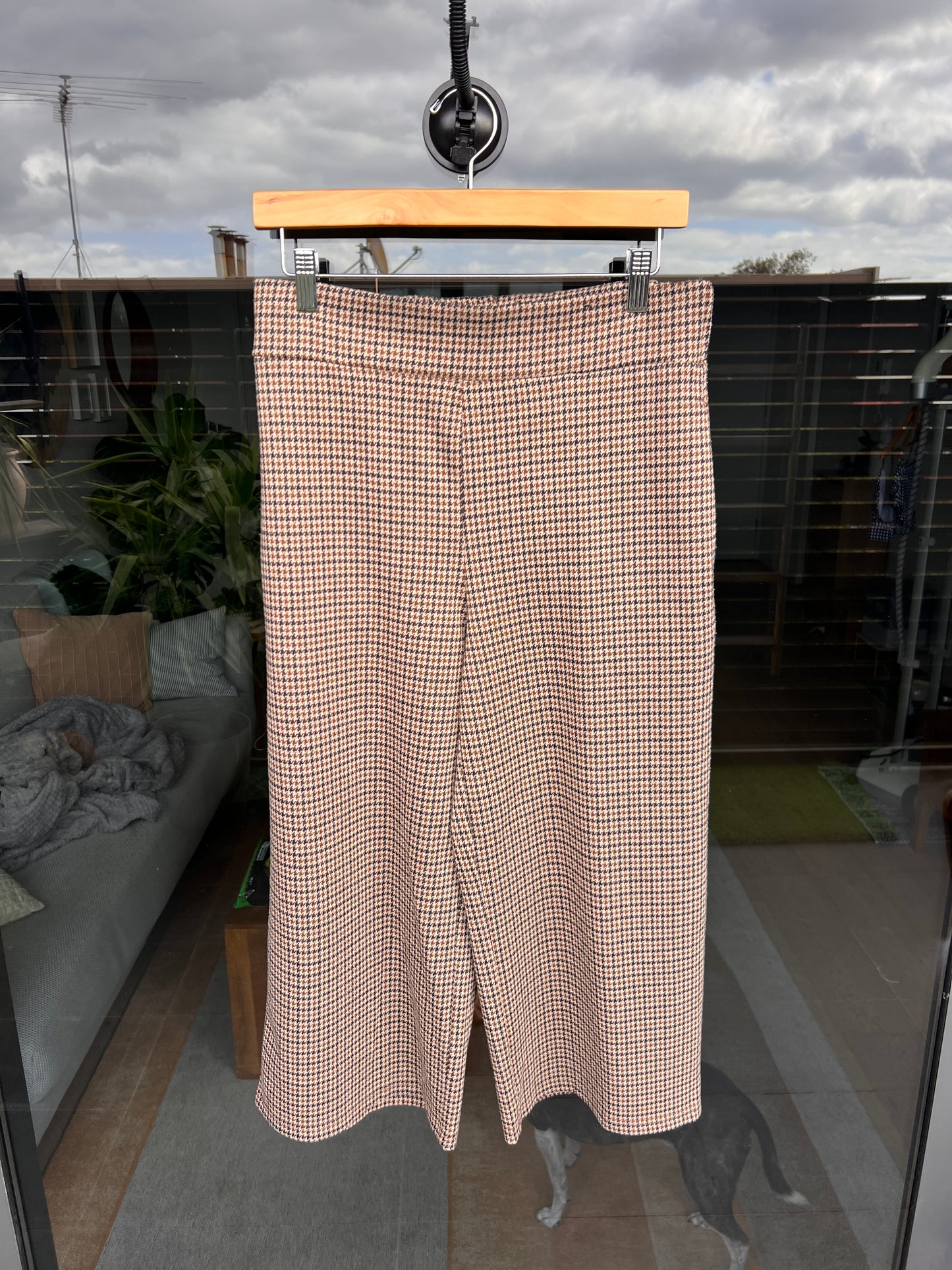 houndstooth cropped pant- S/M