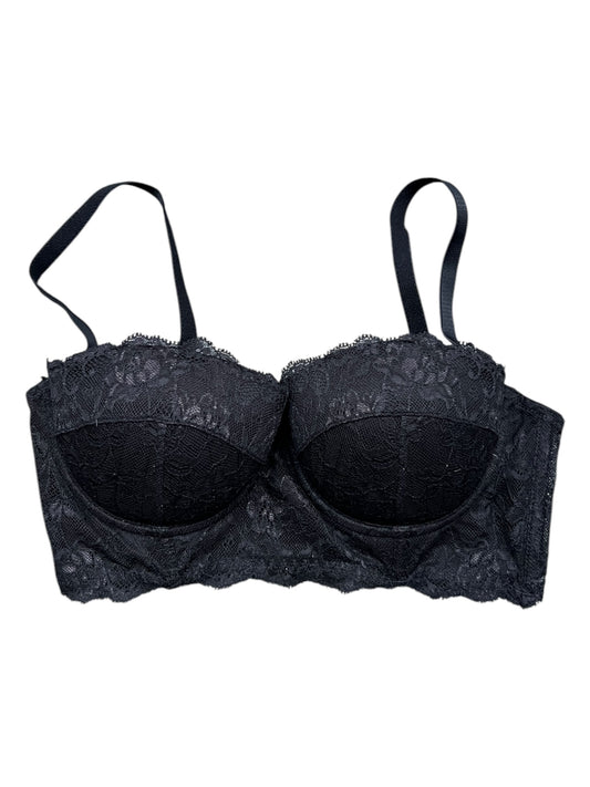 H&M black lace pushup bra - 34B/C