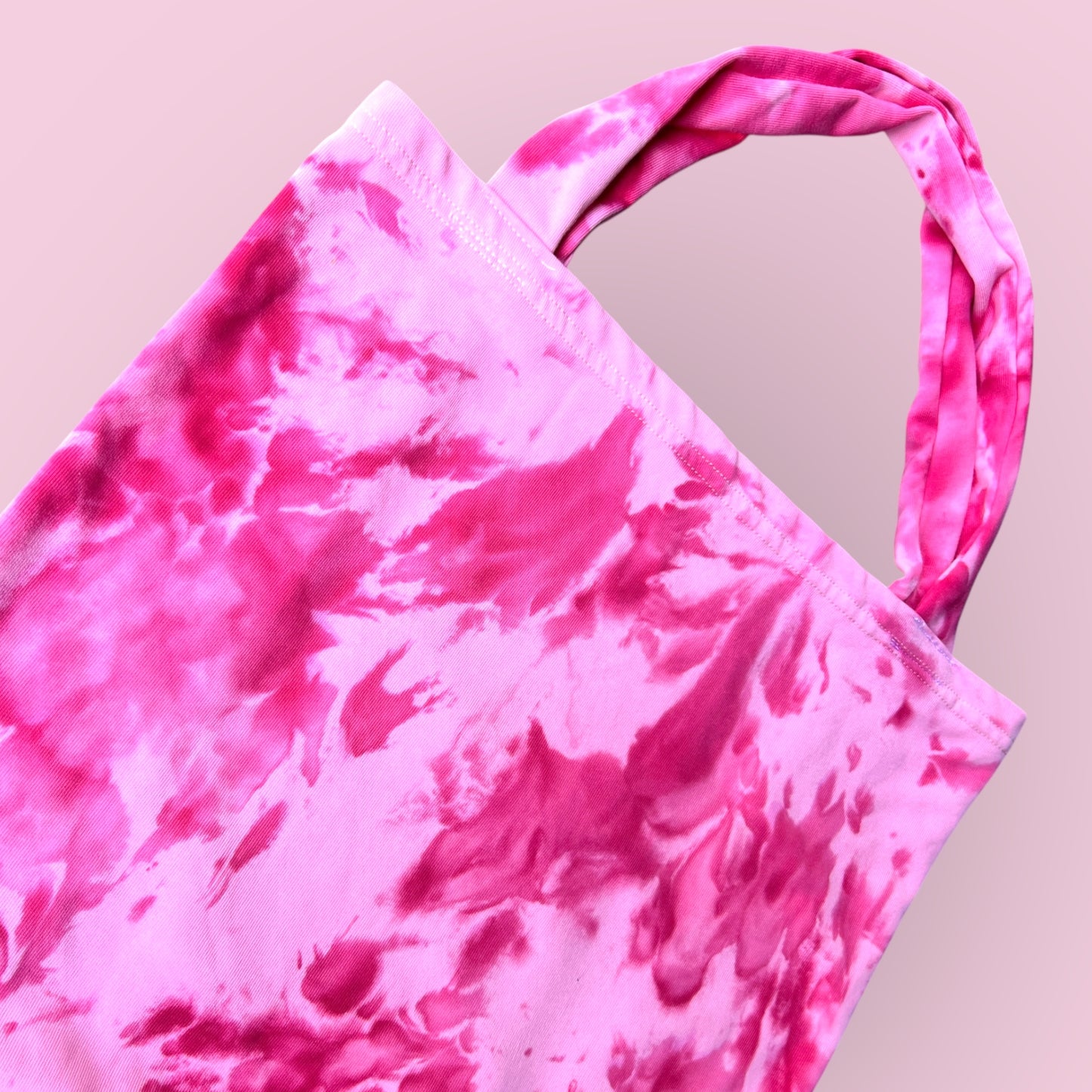 Up-cycled "Nope" Tote-  Flamingo Pink