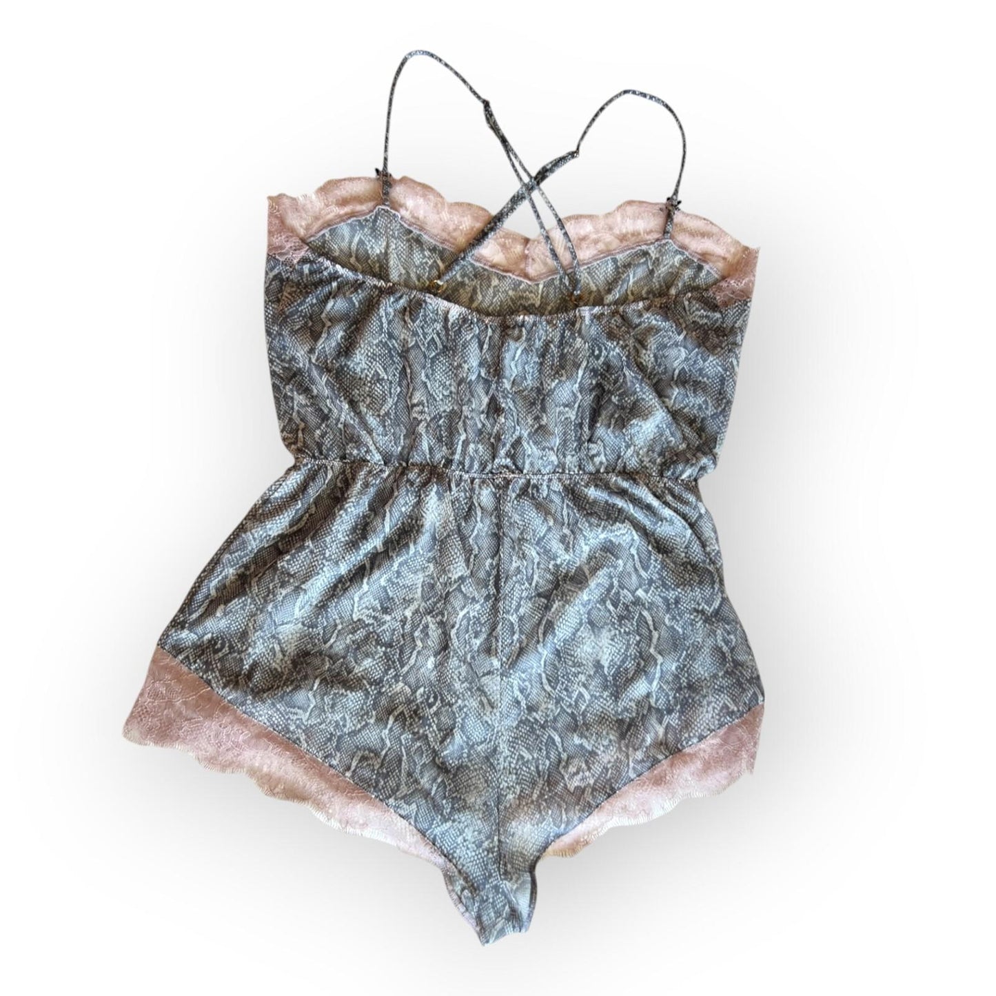 Elle Macpherson Intimates "WILD" ANIMAL PRINT LACE PLAYSUIT  – SIZE M